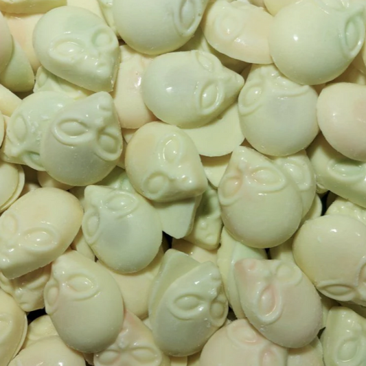 Filled White Alien Heads