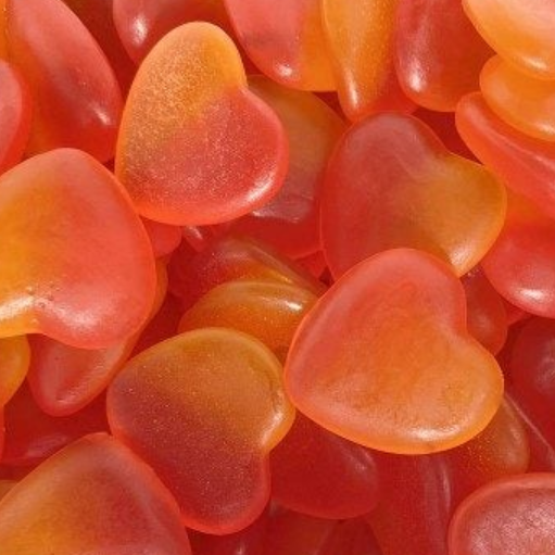 Gummy Peach Hearts